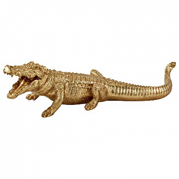 Статуэтка WERNER VOSS "Крокодил", золото, стекловолокно